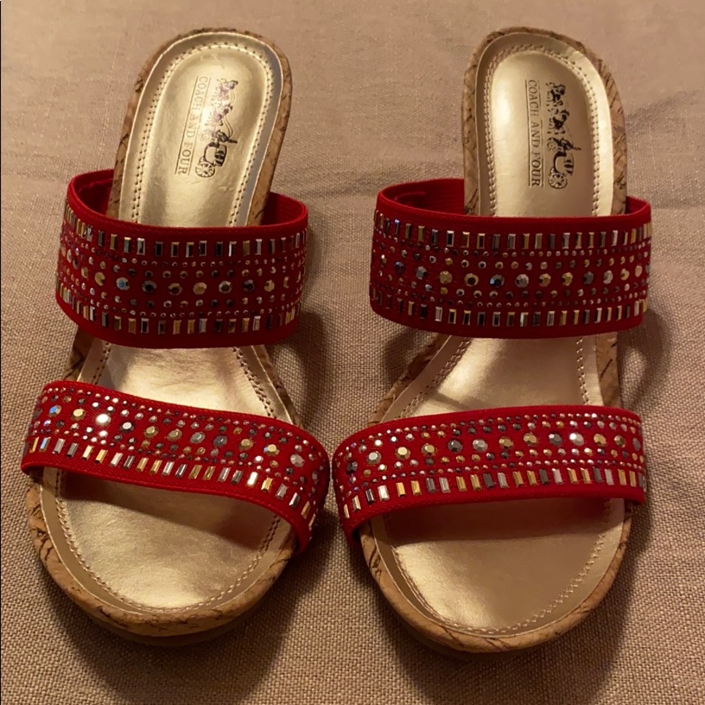 Coach and Four Sparkling Red Wedges